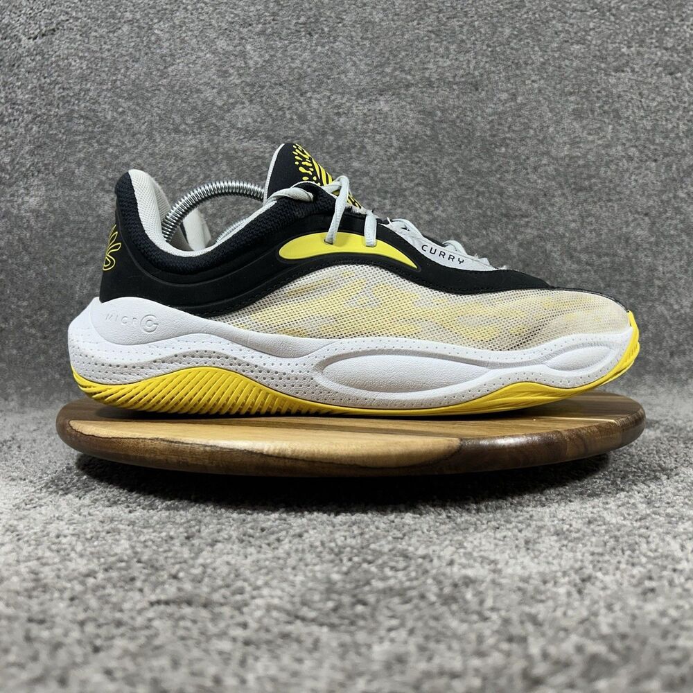 Under Armour Curry Splash 25 Mens Sz 11 Black Yellow Taxi Basketball Shoes Used